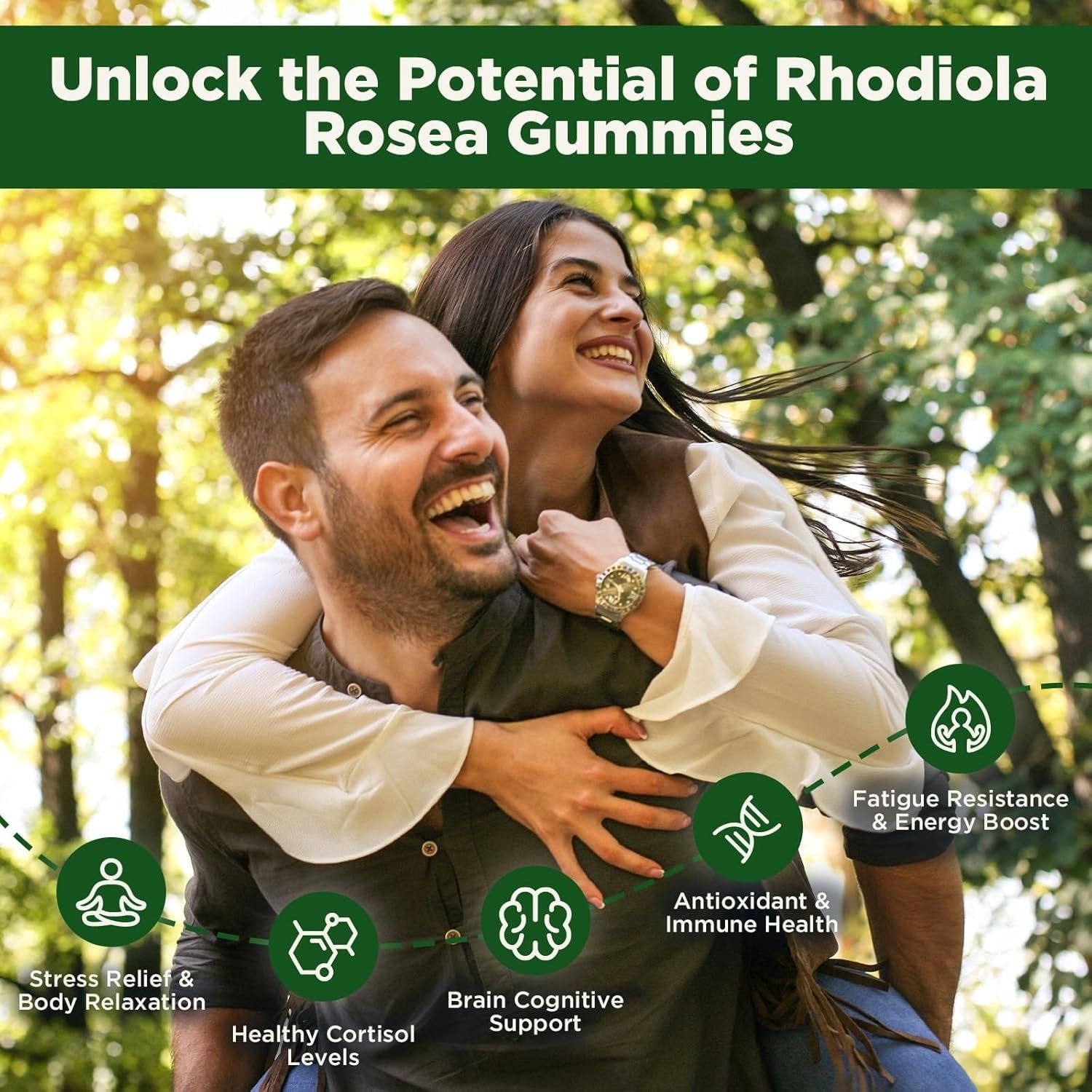 duwhot Liposomal Rhodiola Rosea Gummies Sugar Free, Organic Rhodiola Rosea