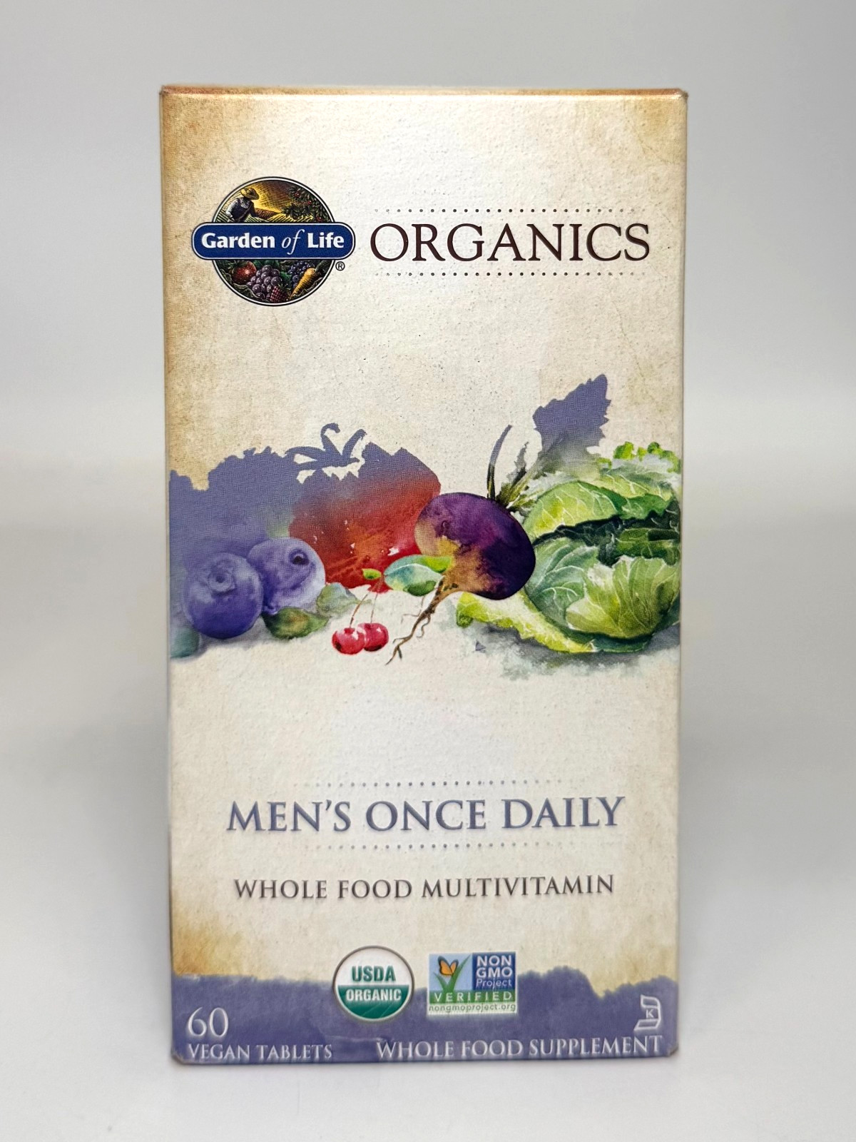Garden of Life Once Daily Whole Food Multivitamin for Men – 60 ct *EXP 10/2026*