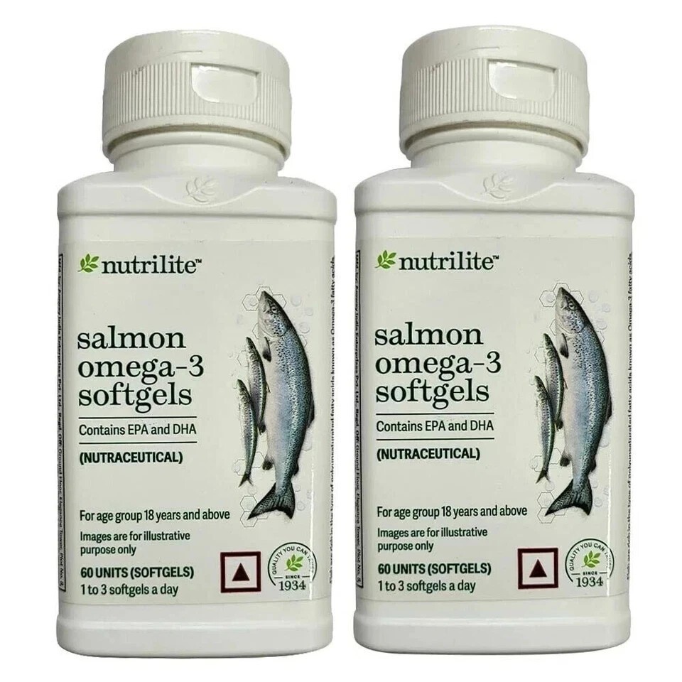 2x Nutrilite Salmon Omega 3 Tablets – 120N fast shipping without artificial…