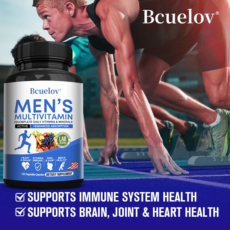 Men’S Daily Multivitamin Supplement Vitamins Minerals Enhances Energy 120 Pills