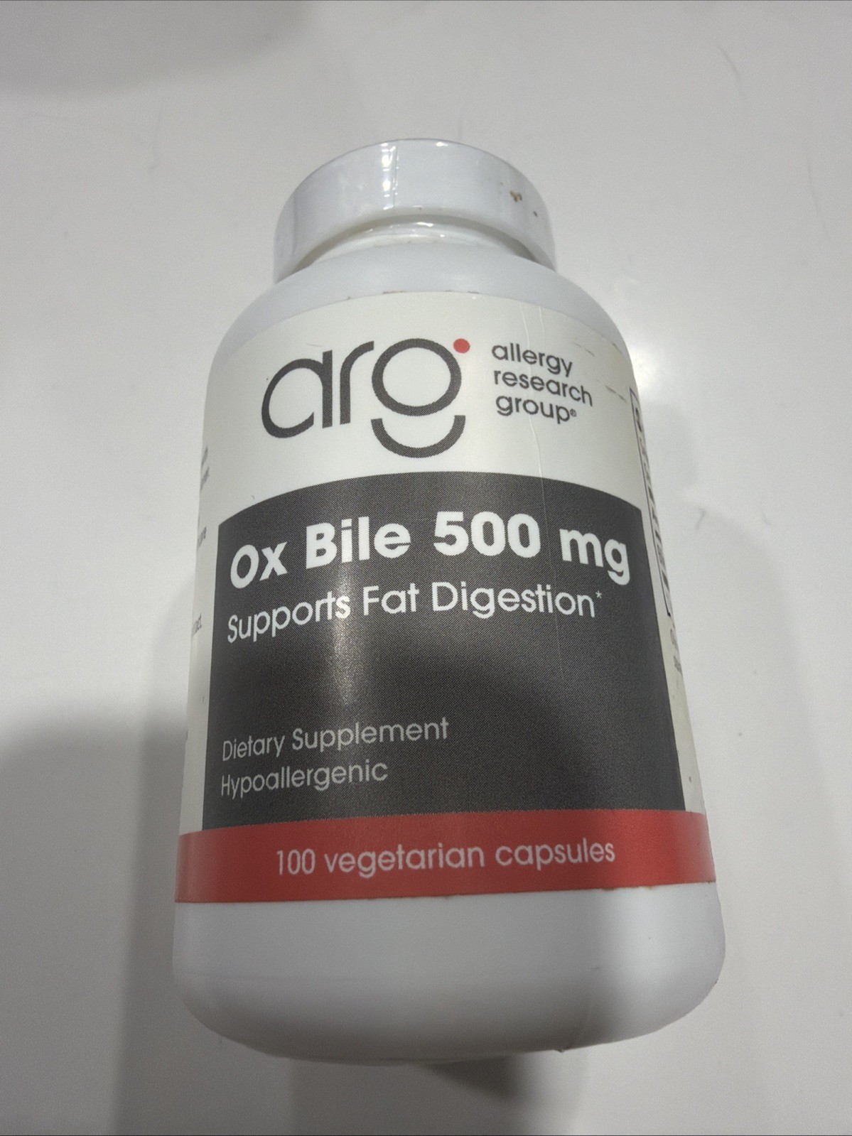 Ox Bile 500 mg 100 vegicaps Allergy Research Group