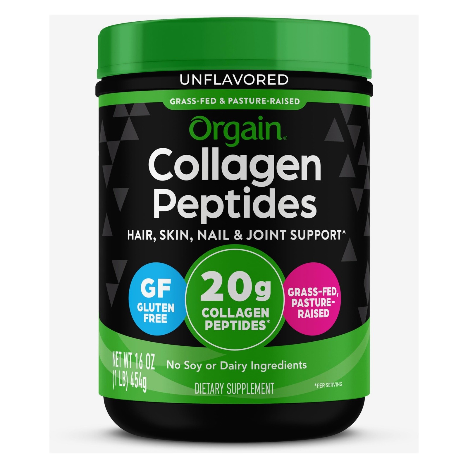 Orgain Hydrolyzed Collagen Peptides Powder 1lb Unflavored