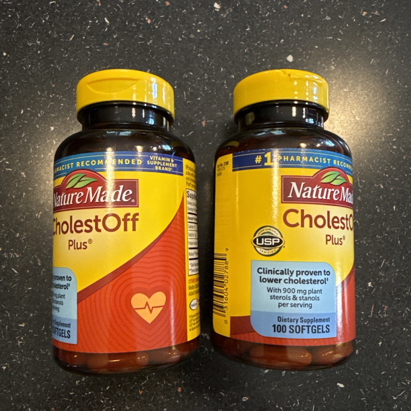Nature Made CholestOff Plus (900mg) 100 Softgels (EXP 02/2026+) 2 bottles pack