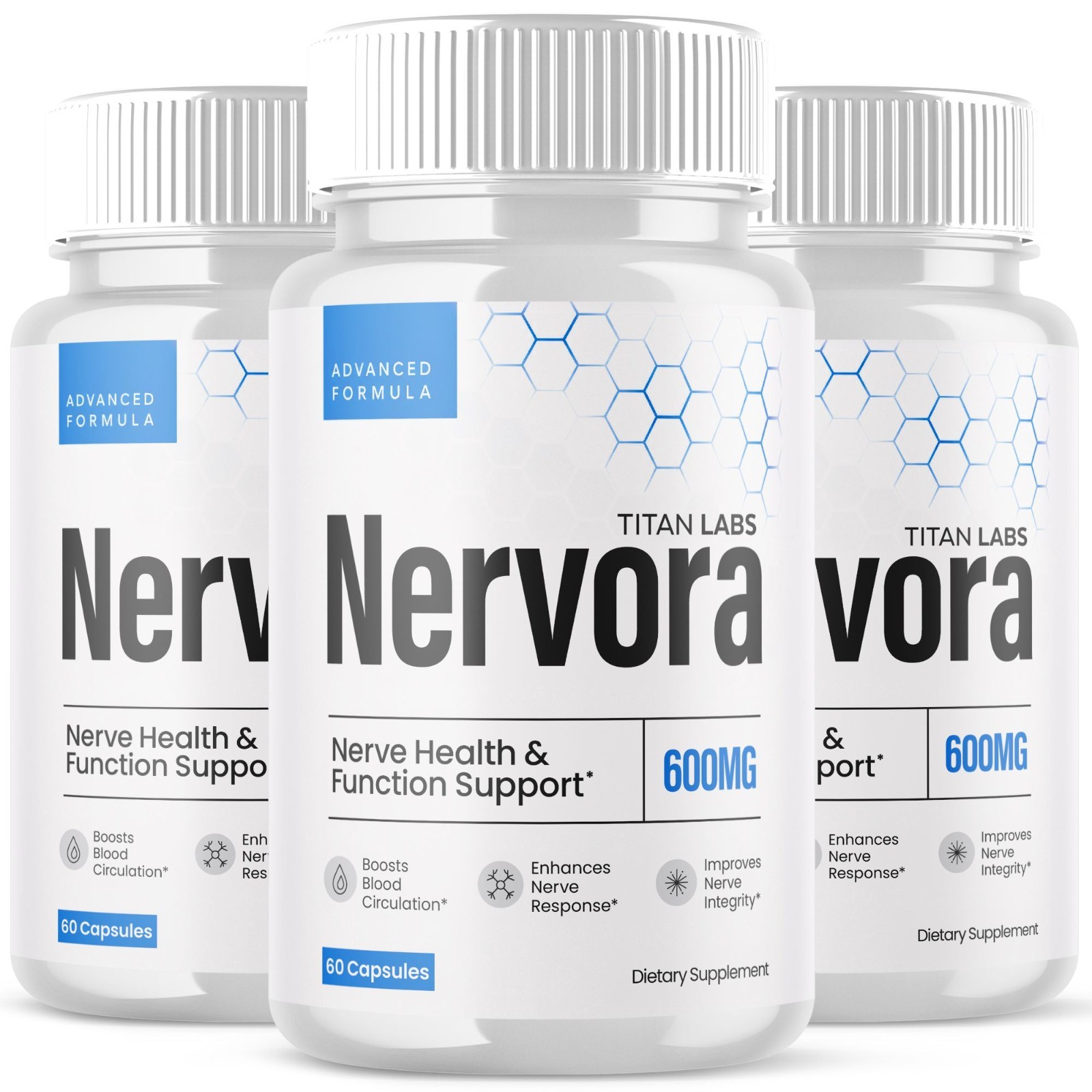 (3 Pack) Nervora Nootropic Natural Brain Support Supplement Nerv Ora 180 Capsule