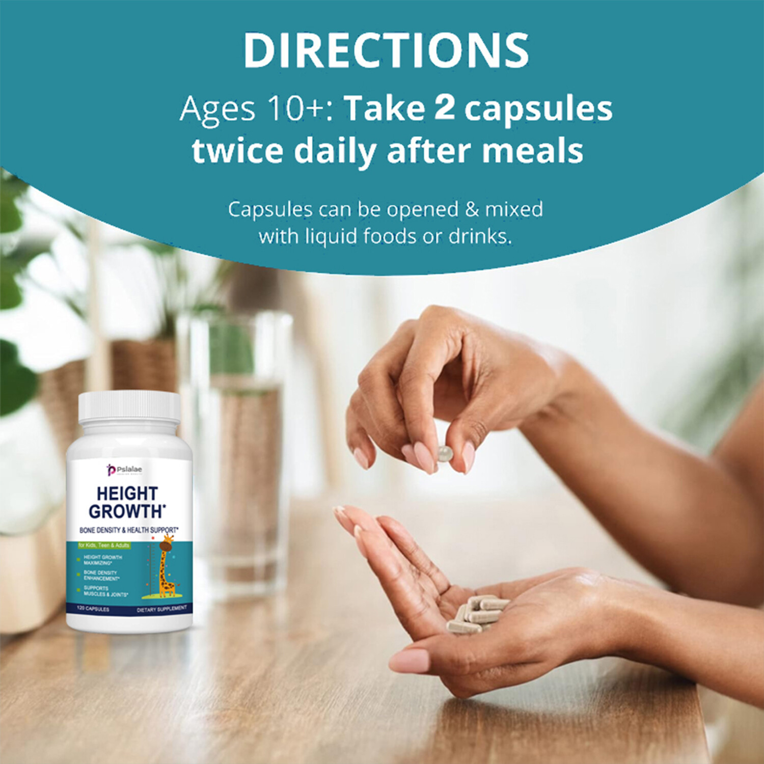 Height Growth – Calcium, Vitamin D, Increased Potent Bone Growth & Joint Health