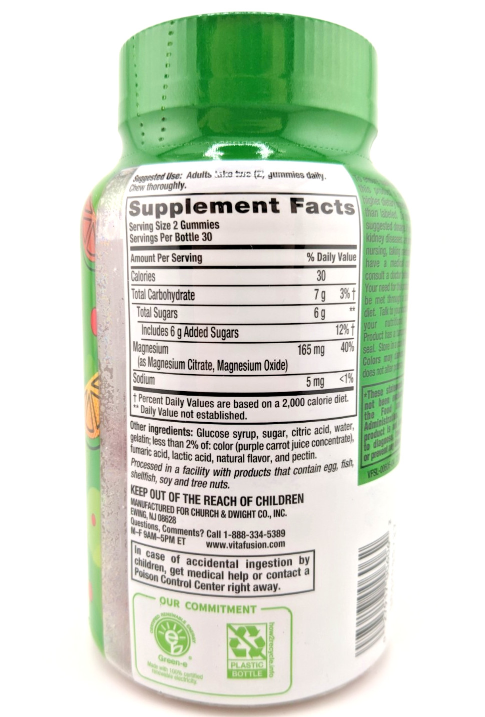 Vitafusion Magnesium Supplement Gummies Tropical Citrus Flavor 60ct EXP 07/2026