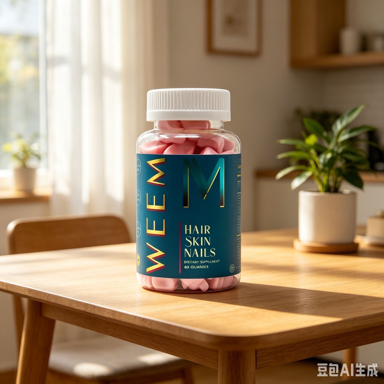 WEEM Hair Skin Nails Supports Gummies – and Healthy Hair – Vegan biotin Vitamins