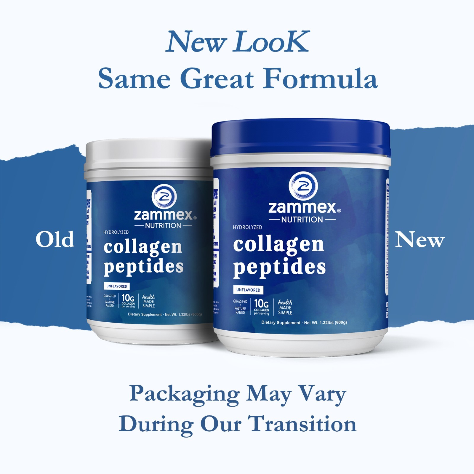 Collagen Peptides Powder Hydrolyzed Collagen ProteinTypes 1& 3 Unflavored-1.32LB