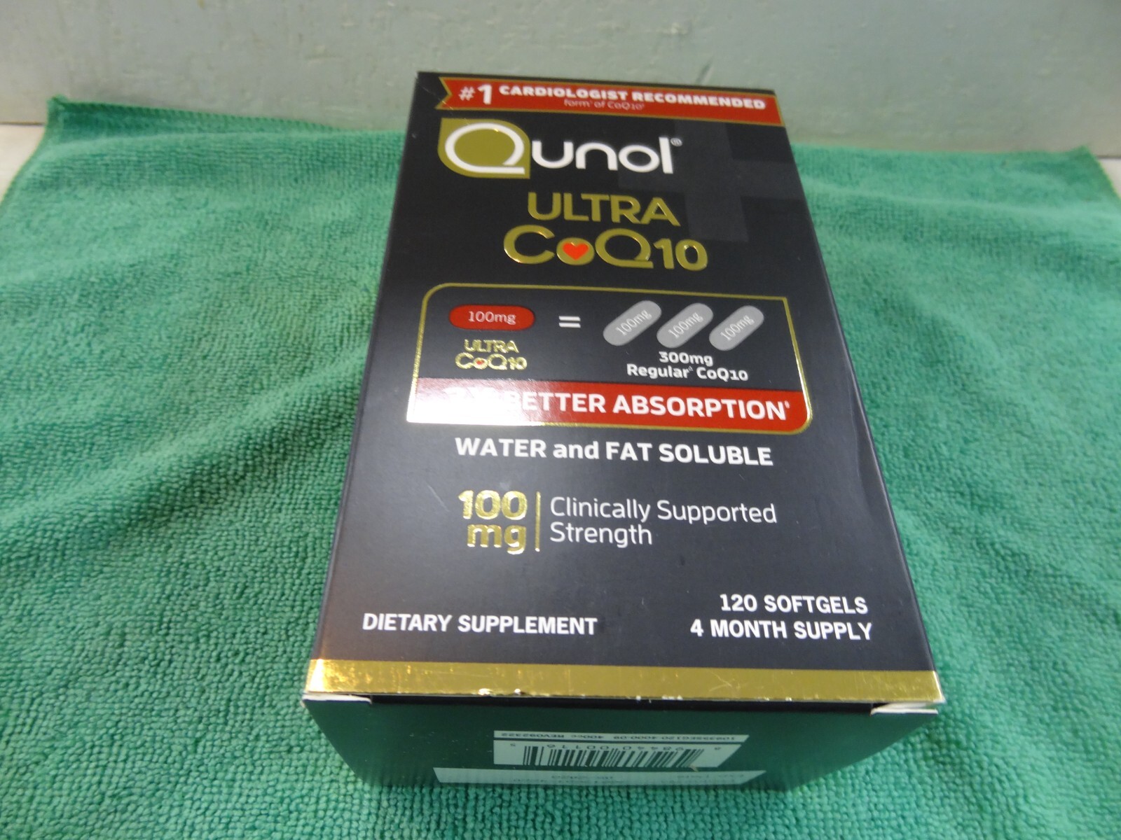 Qunol Ultra CoQ10 100mg Clinical Strength- 4 Month Supply- 120 Softgels 1/28+