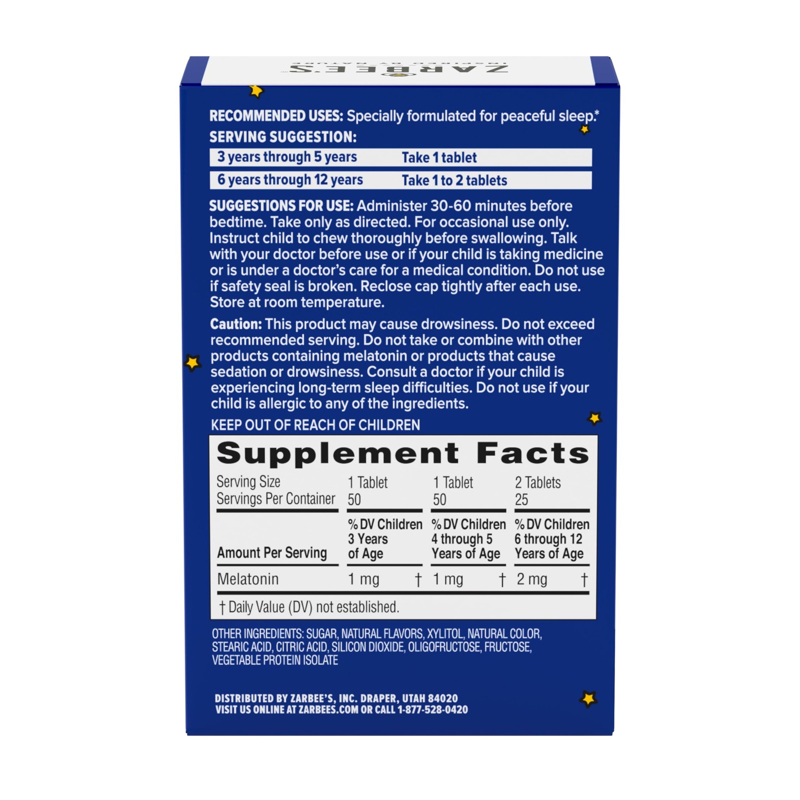 Kids Melatonin Chewable Tablet, 1mg Melatonin, Drug-Free & Effective Sleep Su…
