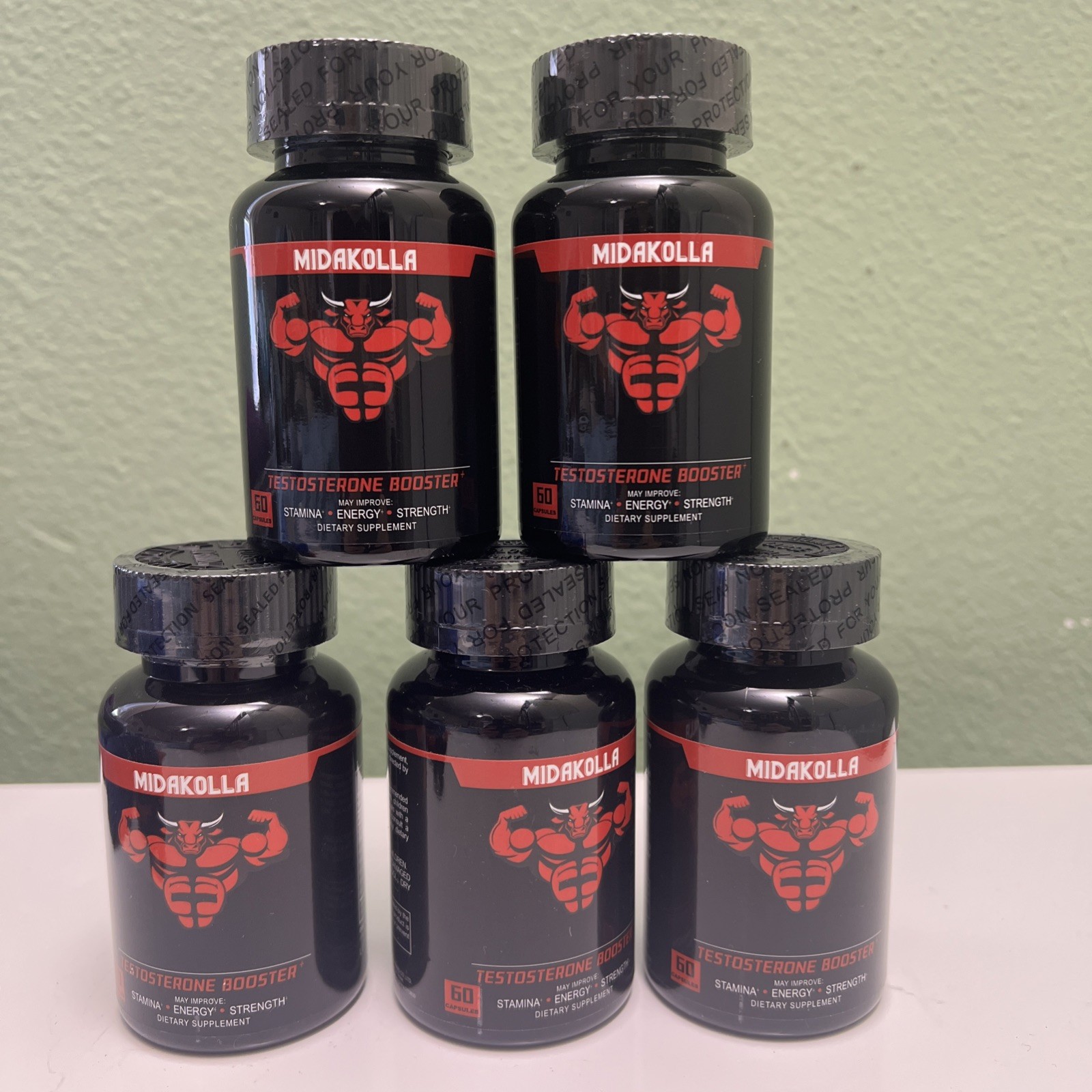 5 Bottles TESTOSTERONE T-Booster Proprietary Blend STAMINA ENERGY Strength
