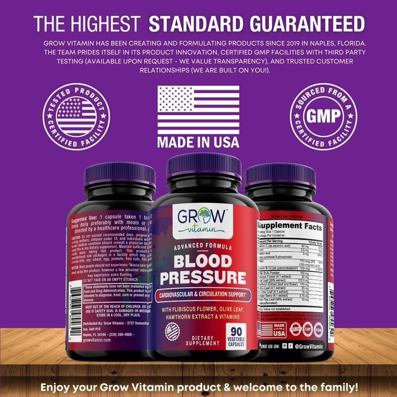 Blood Pressure and Cholesterol Lowering Support Supplement.All Natural