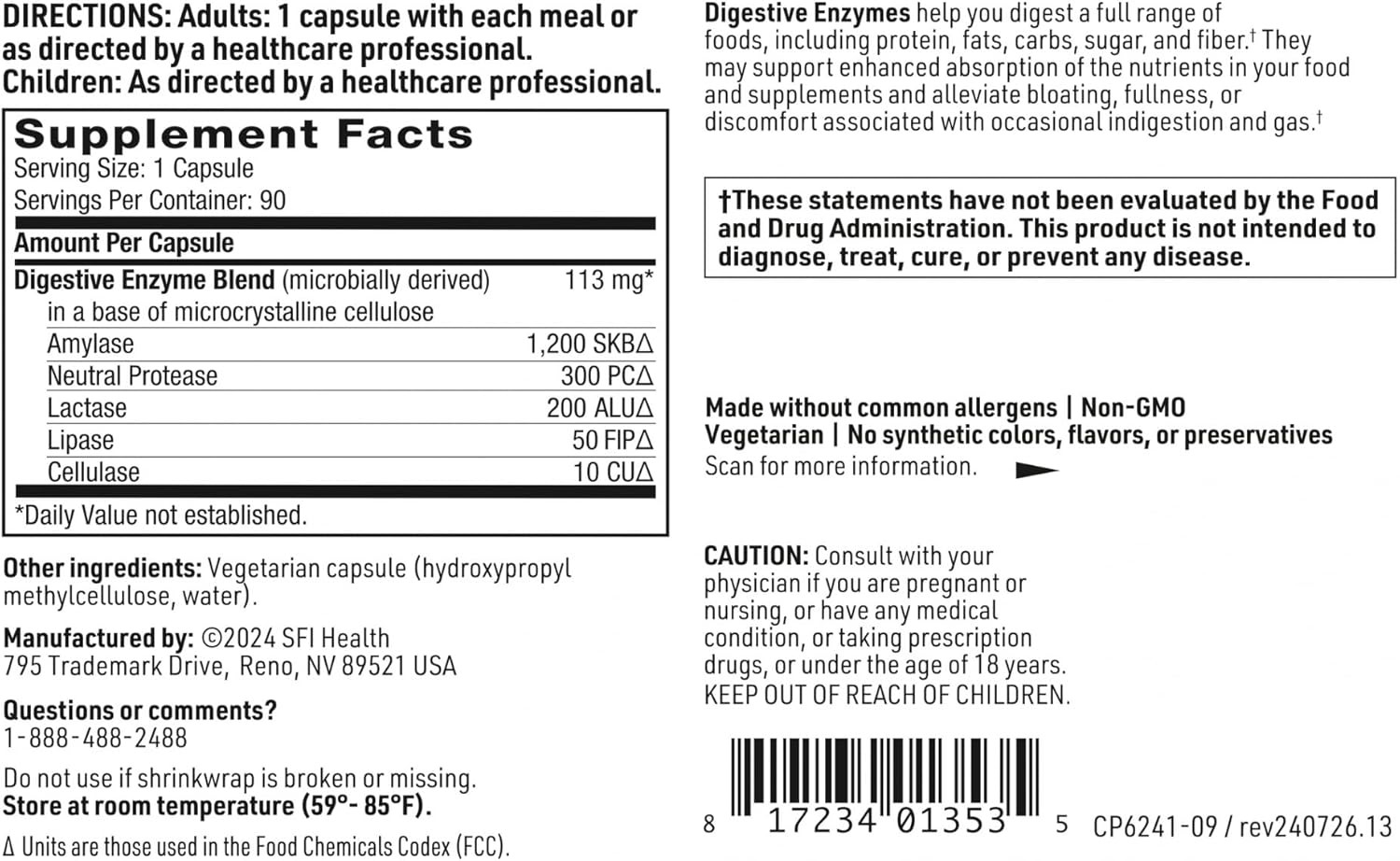 Klaire Labs Digestive Enzymes – Gut Health Supplements with Amylase, Protease,