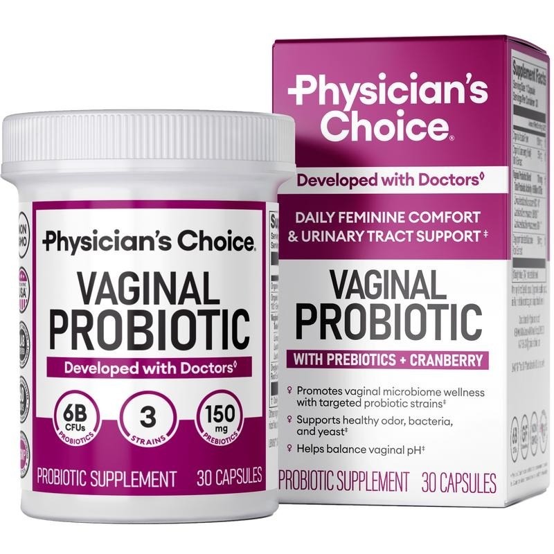 Vaginal Probiotic for Women pH Balance Odor Control Cranberry Prebiotics Feminin
