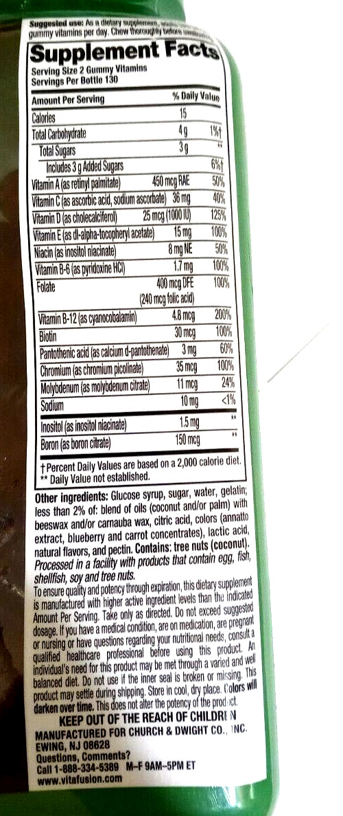 Vitafusion MultiVites 260 Multivitamin Gummies Daily Health Support EXP 03/2025