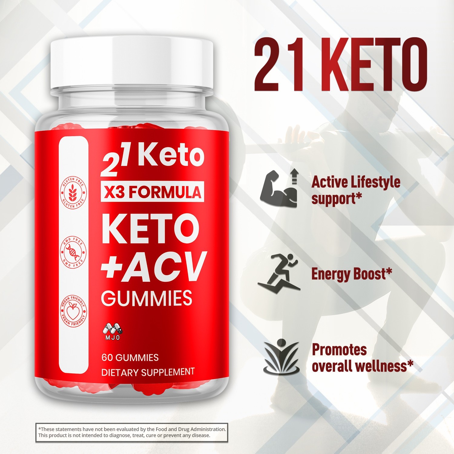 (3 Pack) 21 Keto Nutrition X3 ACV Gummys Vitamin Max Supplement 180 Gummies