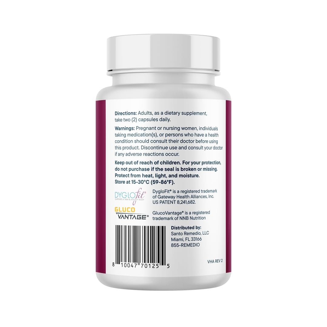 Santo Remedio Berberine, Dietary Supplement, Vegetarian, No Added Sugar, 60 C…