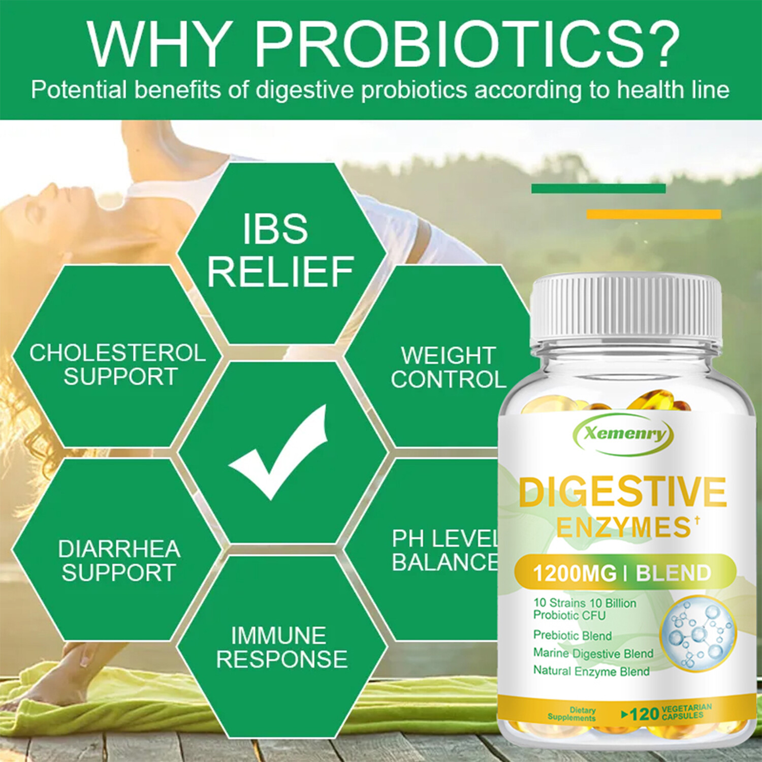 Digestive Enzymes – W/ Prebiotic & Probiotics,Gas,Constipation & Bloating Relief