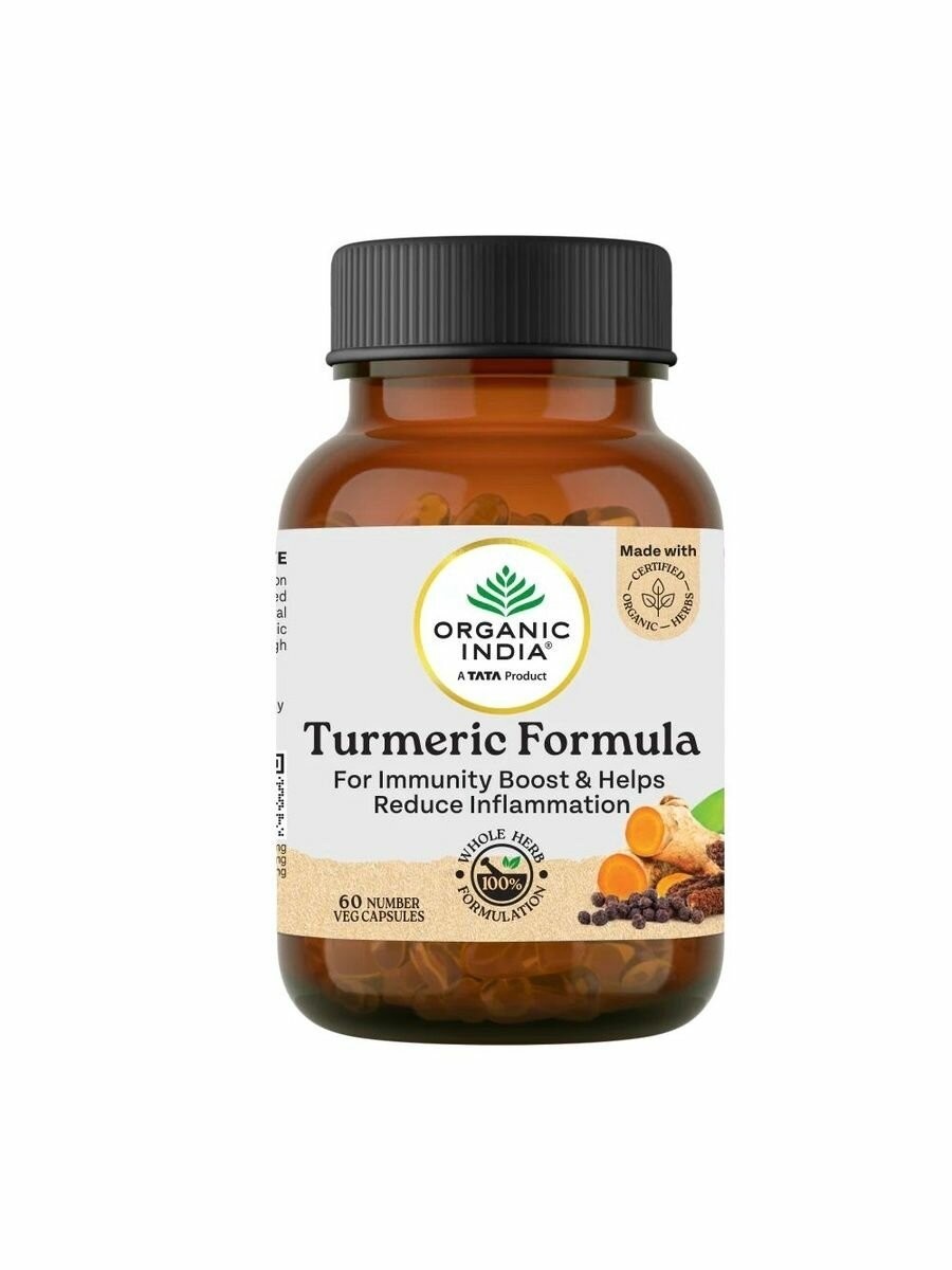 Turmeric Formula Organic India OFFICIAL USA 3 Bottles 180 Caps Immunity
