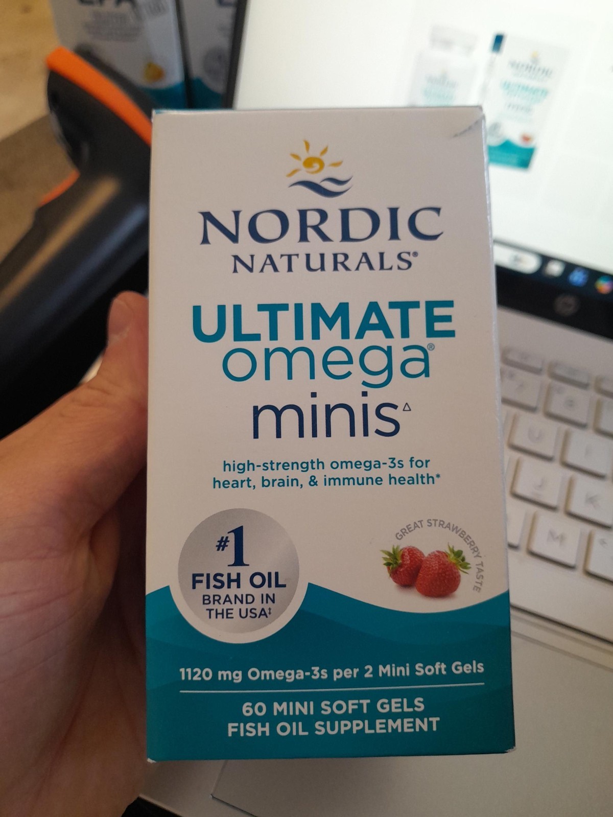 Nordic Naturals Ultimate Omega Minis 60 Ct Strawberry Soft Gels Exp 03/2028+