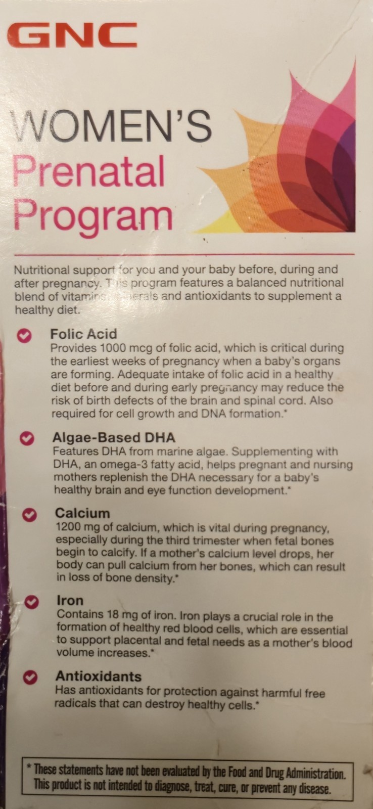 GNC Womens MULTIVITAMIN PRENATAL 30 Day PROGRAM 3 Pack ( 30 Days) BEST BY 9/26