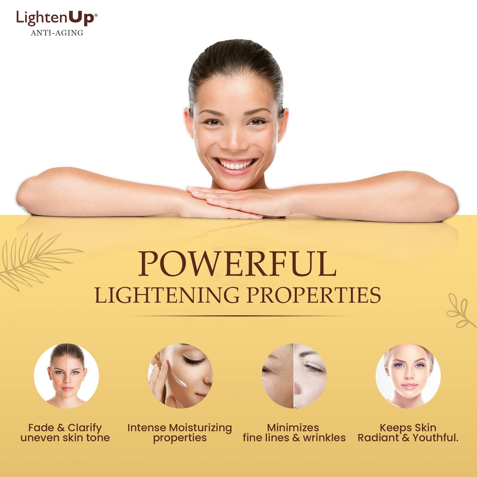 OMIC Lighten-Up Anti-Aging, Skin Brightening Cream – 4.4 fl oz / 100 ml – wit…