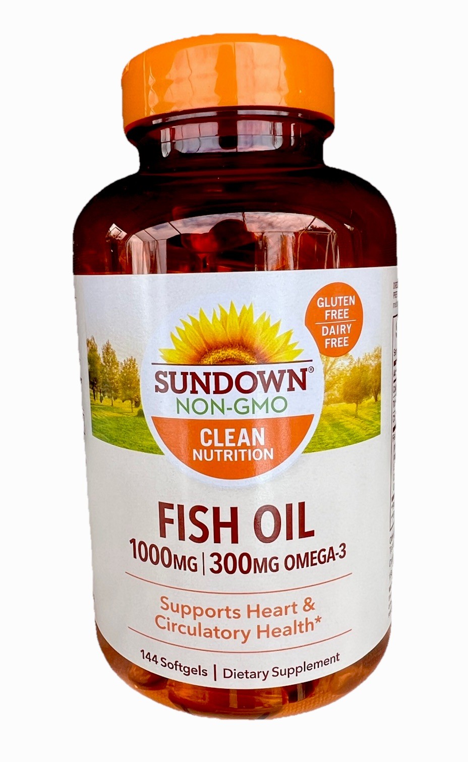 Sundown Vitamins Fish Oil 1000 MG / 300 MG Omega -3 , 144 Softgels ￼exp 5/26