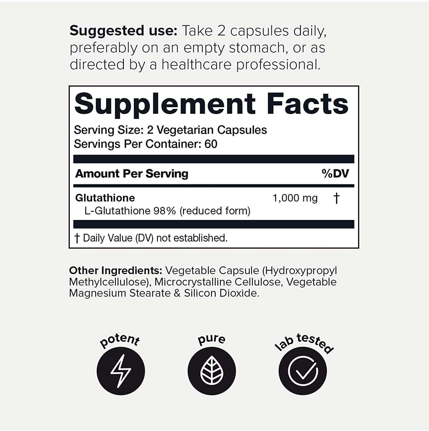 Toniiq Ultra High Strength Glutathione Capsules – 1000mg – 240 Capsules