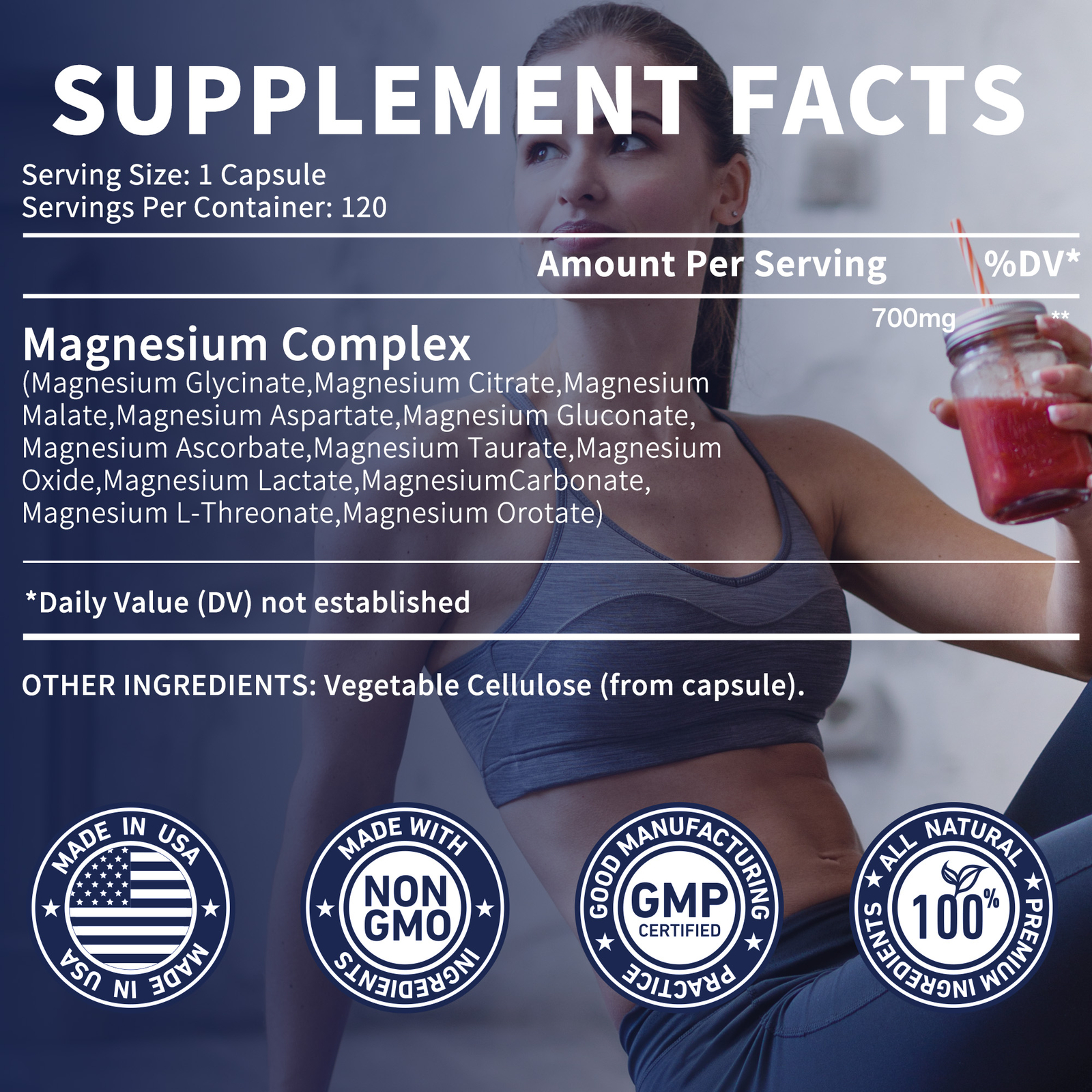 Magnesium 12 in 1 Complex – Magnesium Glycinate, Citrate, Malate, L-Threonate
