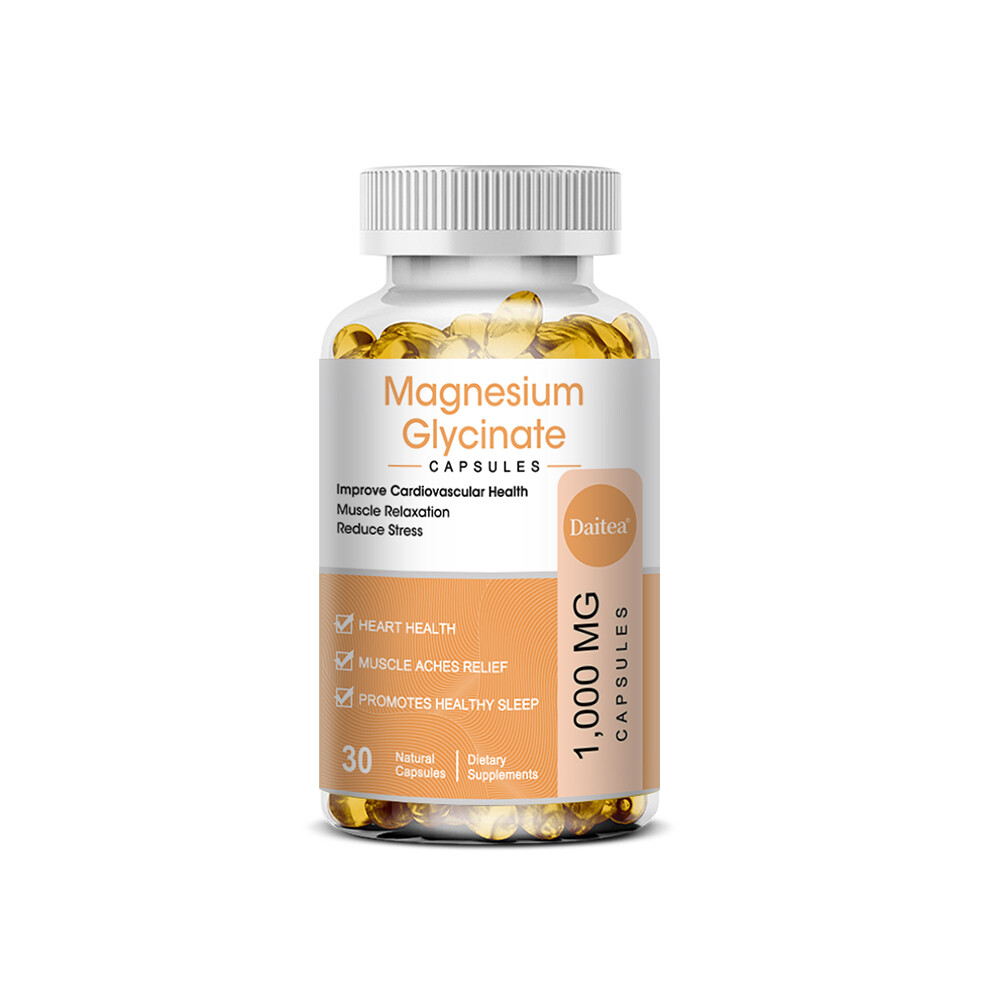 Magnesium Glycinate 1000mg – 30/60/120 Capsules For Sleep, Muscle & Heart Health