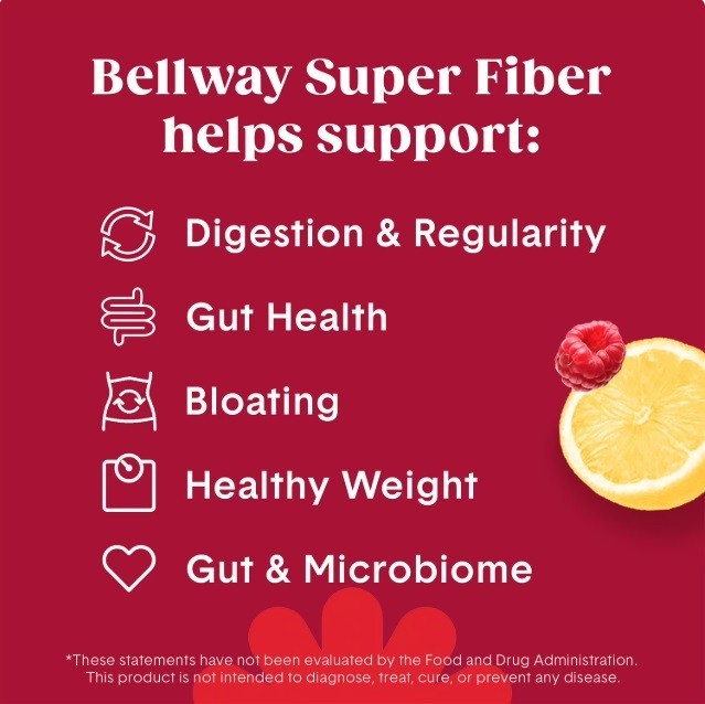 Bellway Super Fiber Fruit, Psyllium Husk Powder Fiber Supplement, 1.2 LBS