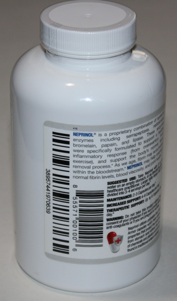 Neprinol AFD Advanced Fibrin Defense – 500 mg 300 Capsules Exp 11/26 NEW