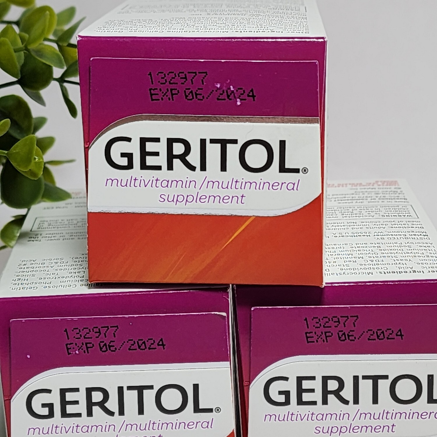 Geritol Vitamins Multivitamin & Mineral Supplement 100 Tablets Lot of 3 -06/2024