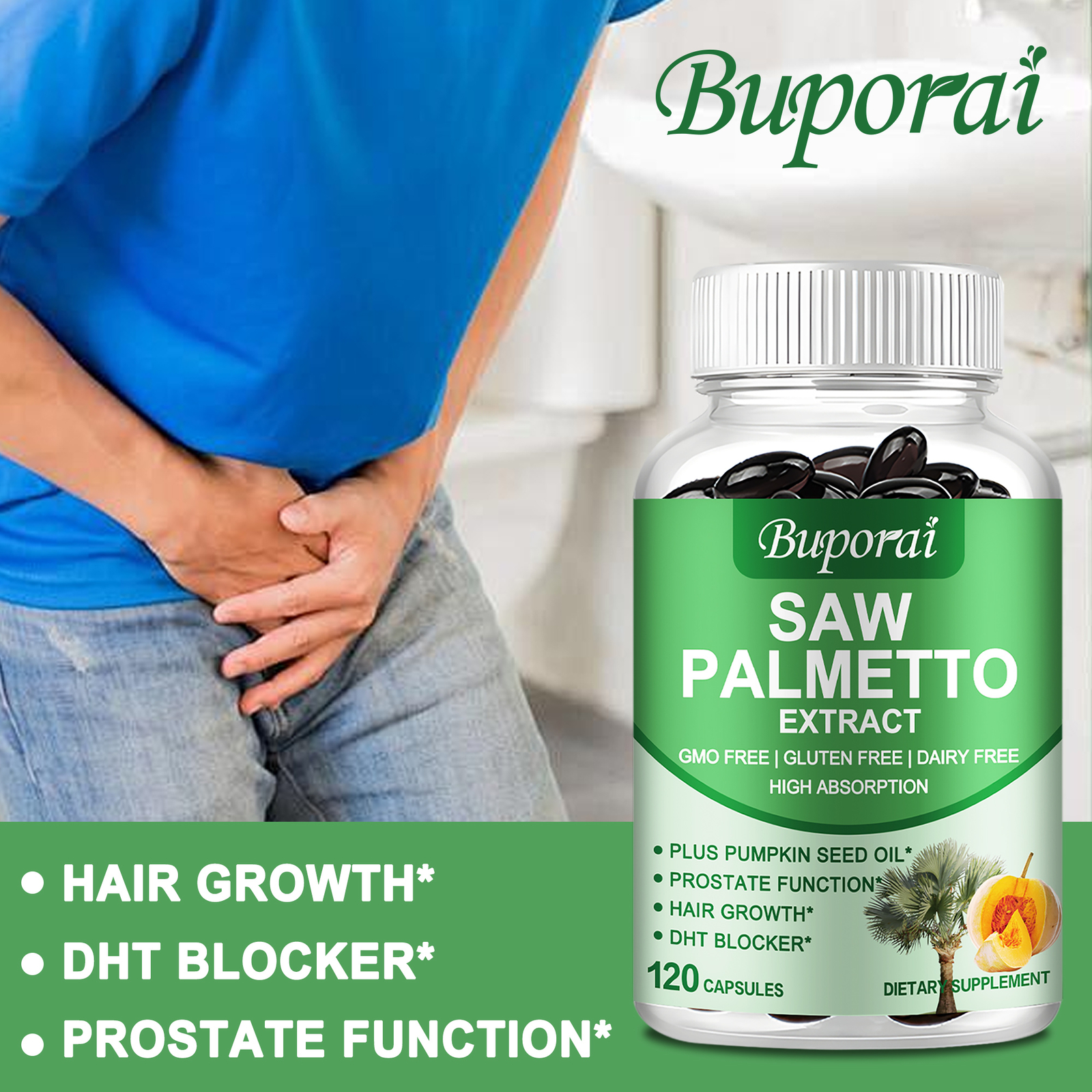 Saw Palmetto 320mg – Bladder Control Supplements To Relieve Frequent Urination