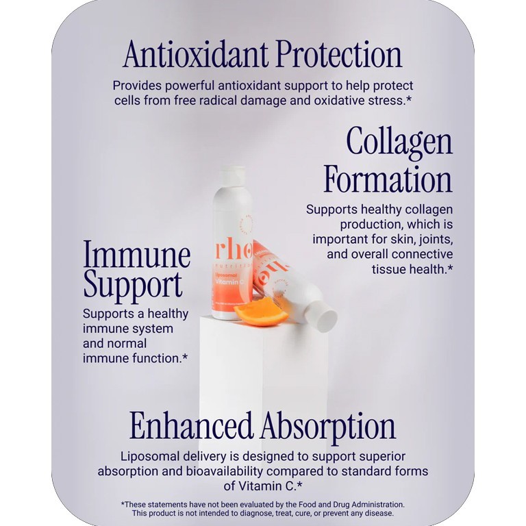 Rho Nutrition Liposomal Vitamic C – High Absorption Liquid Vitamin C 5oz