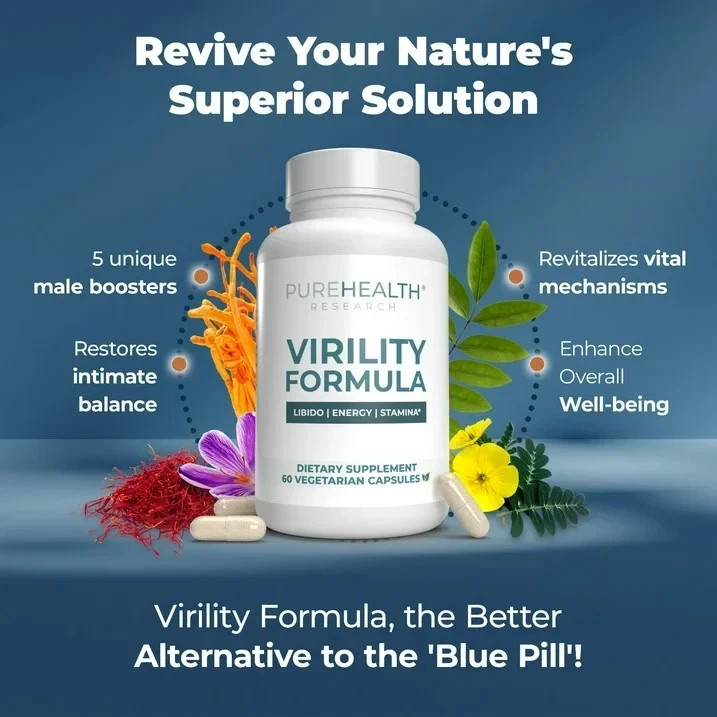 VIRILITY FORMULA by PureHealth Research, 3 PCS