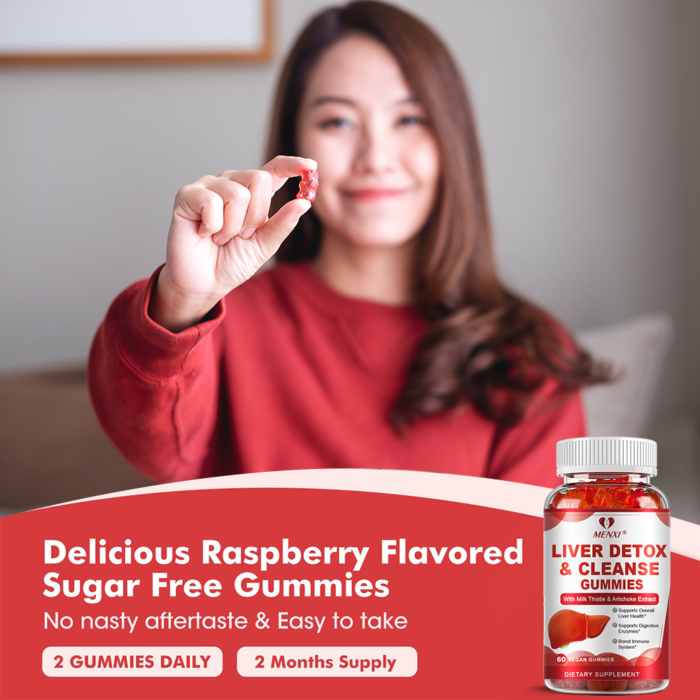 Liver Cleanse Detox & Repair 60 Gummies – Herbal Liver Support Milk Thistle