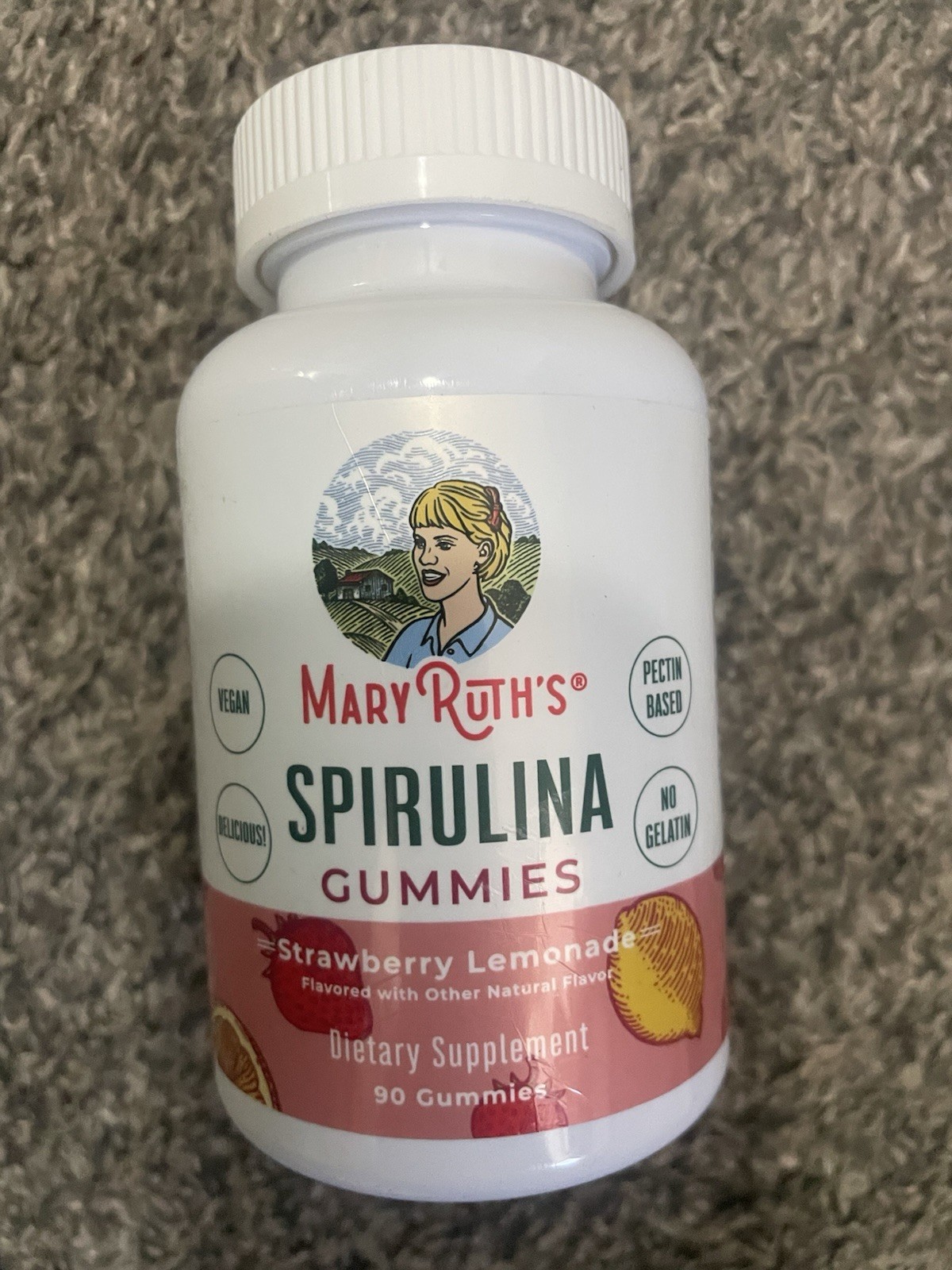 MARYRUTH’S Spirulina Gummies Strawberry Lemonade 90 Gummies Exp 05/2026 Sealed