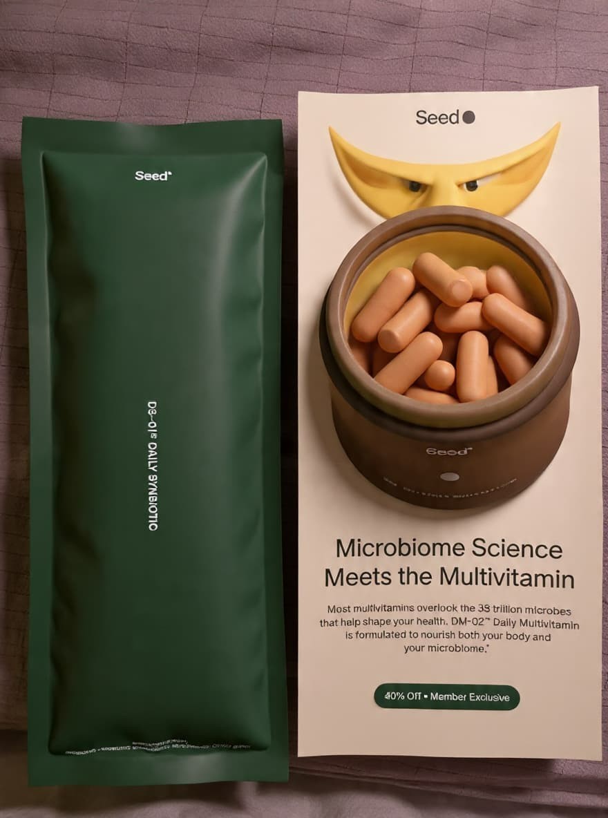 Seed DS-01 Daily Synbiotic 30 Day REFILL 60 Capsules Prebiotic Probiotic NEW