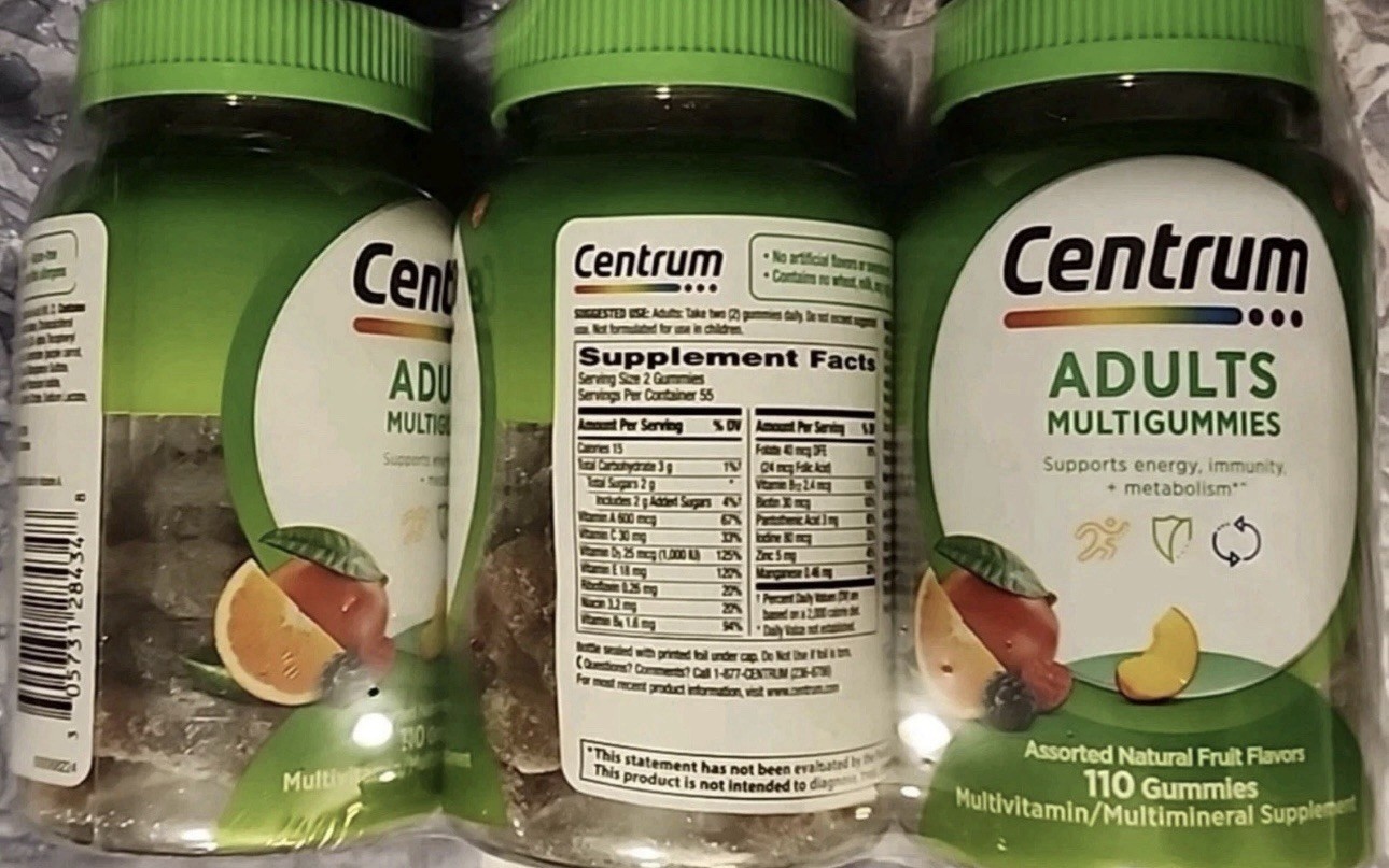 LOT OF 3 Centrum Adults Multivitamin -110CT EA Exp 12/2027 A7
