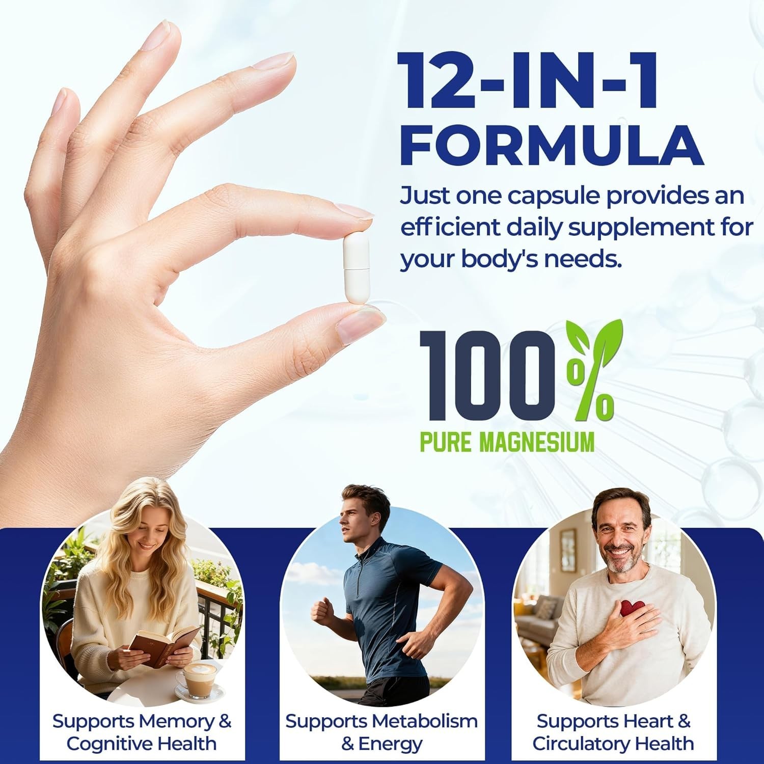 Magnesium Complex 700mg – 12-in-1 Supplement 120 Count (Pack of 1)