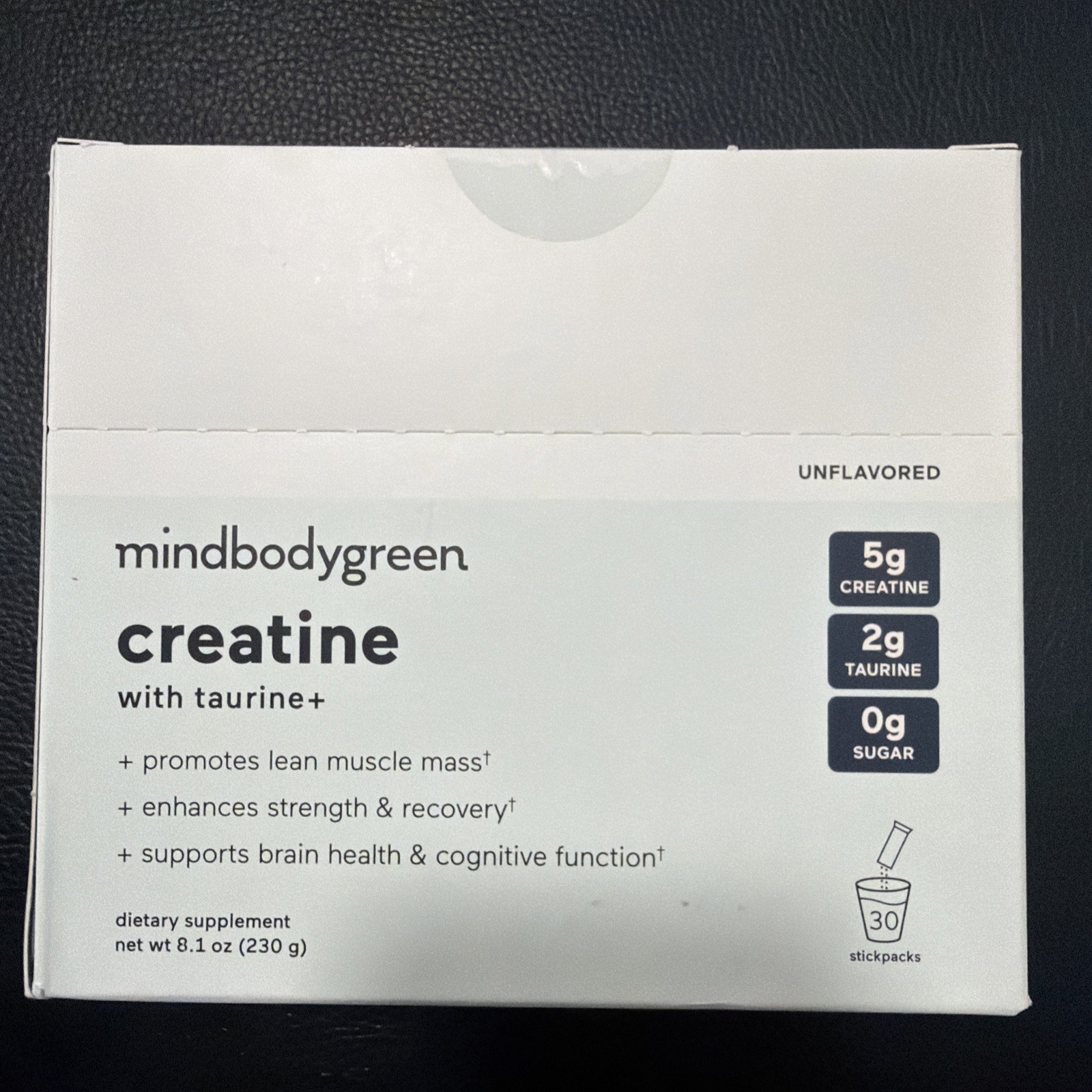 mindbodygreen Creatine+ with Taurine – 30 Individual Stick Packs Creatine +