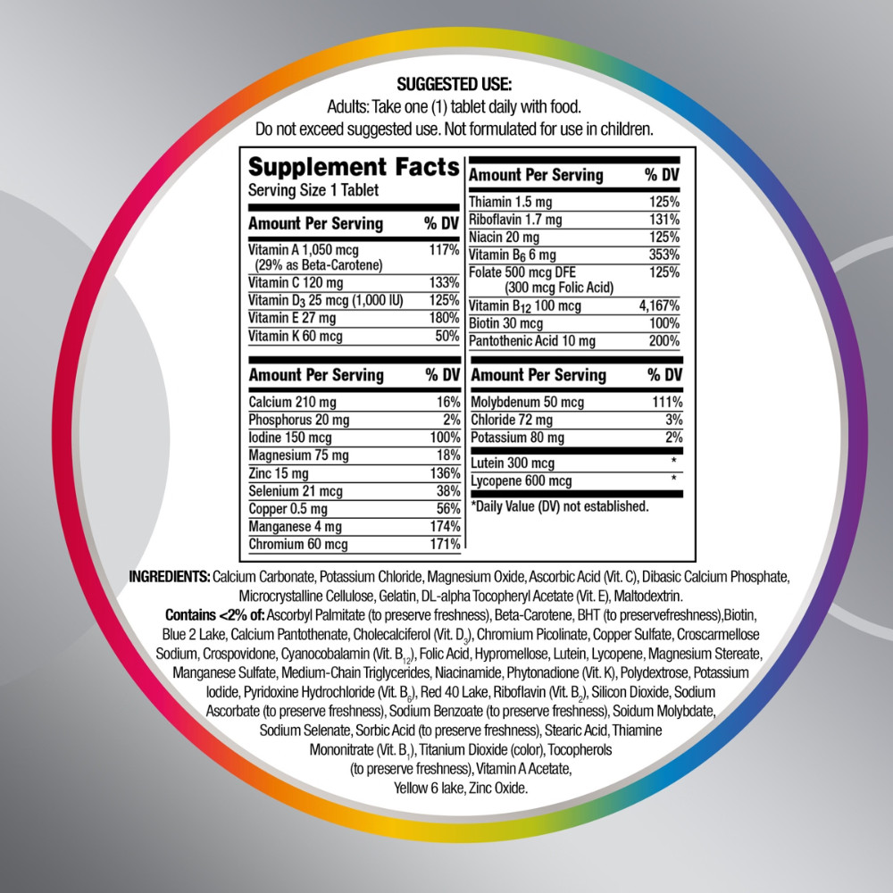Centrum Silver Men 50+ Multivitamin Dietary Supplement Tablets