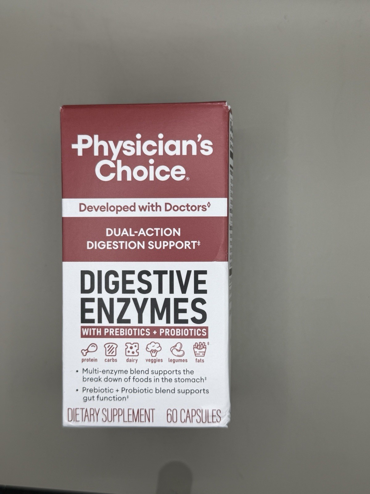 Physician’s Choice Digestive Enzyme Blend Pre + Probiotics 60 Capsules 5/2026