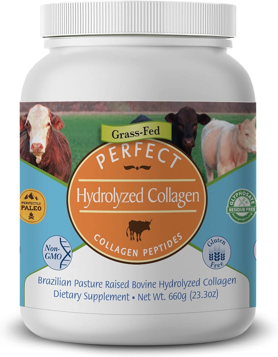Perfect Supplements Hydrolyzed Collagen Peptides Powder – 660 grams