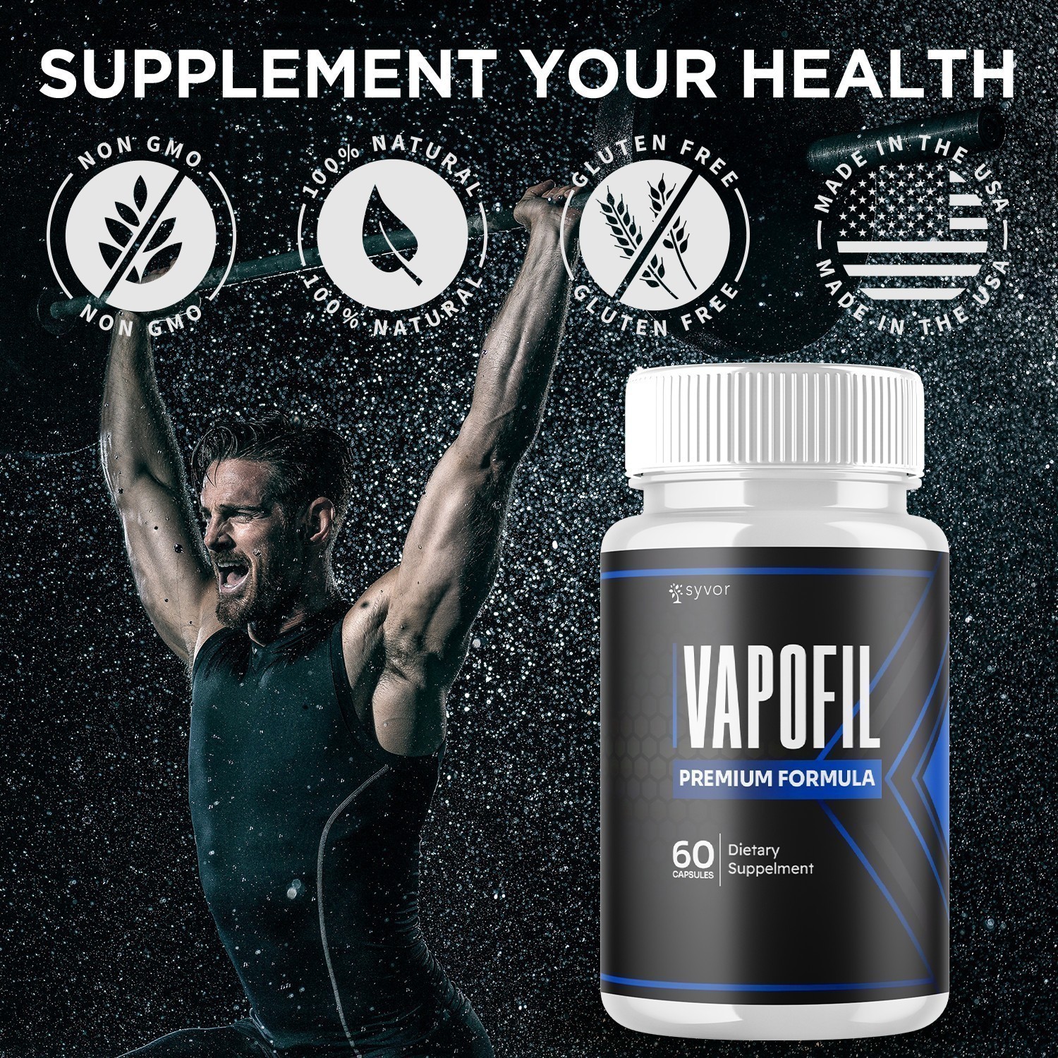 1-5 Pack Vapofil Advanced Male Pills Vapo Fil Formula Supplement 60 Capsules-US
