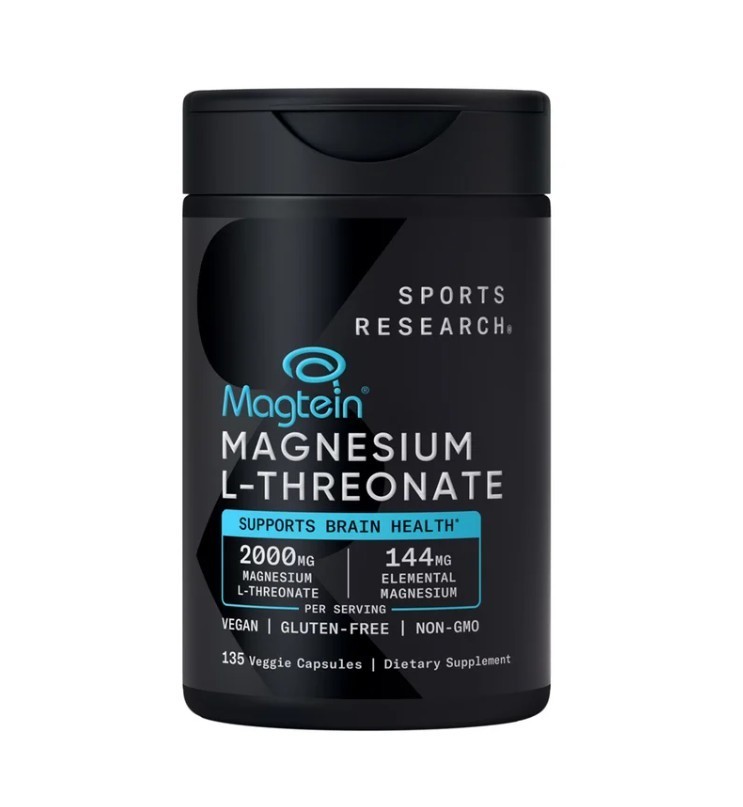 Sports Research Magtein Magnesium L-Threonate, 2000 mg, 135 Veggie Capsules