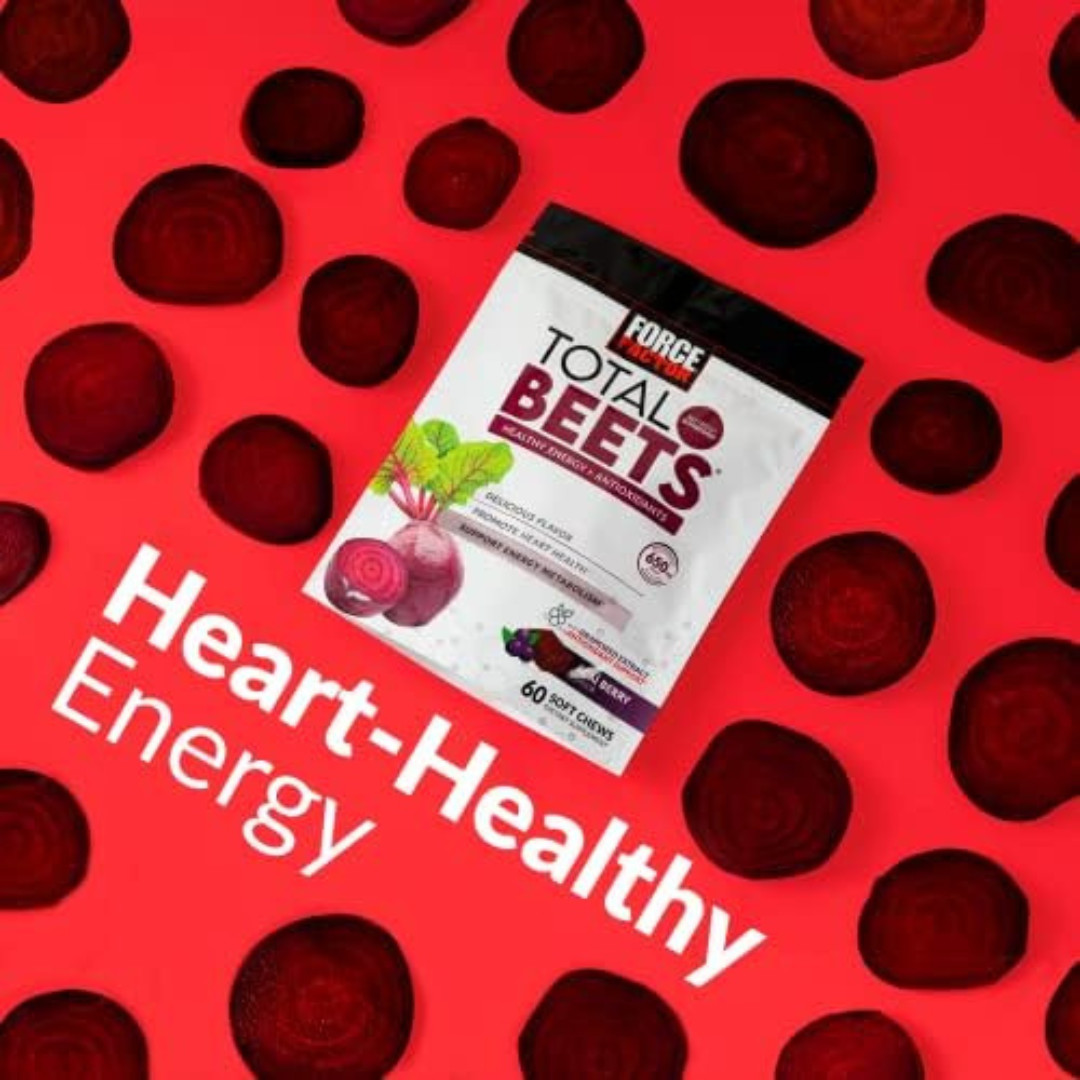 Force Factor Total Beets Blood Pressure Support, Beet Root Supplement Soft Chew