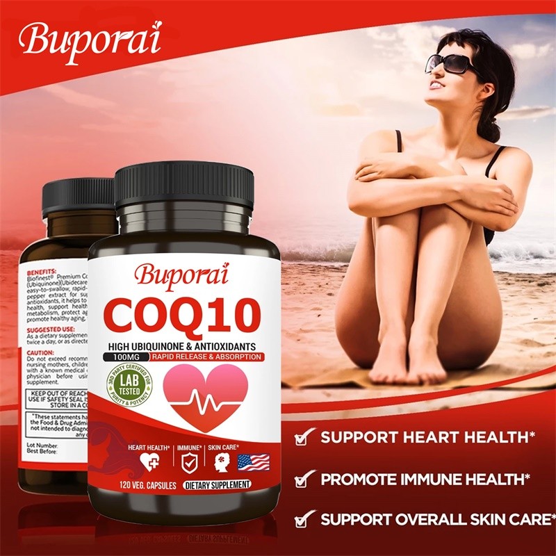 CoQ10 240pcs, Cellular Energy Production, Supports Heart and Blood Vessel Health