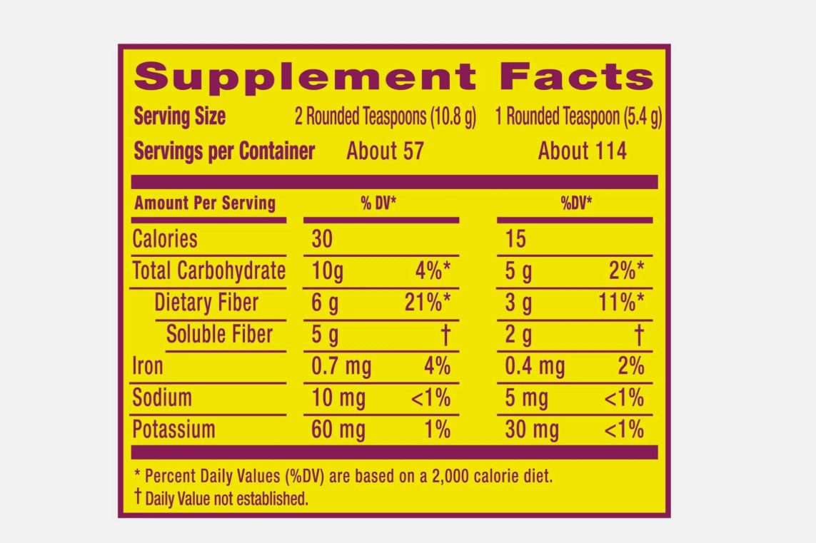 🥤 Metamucil Psyllium Husk Powder Unflavored ~ No Added Sweeteners 114 Servings